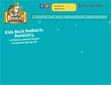 Tablet Screenshot of kidsrockdentistry.com